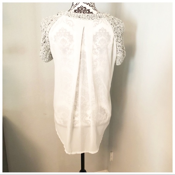 Love Stitch Knit and Sheer Top - Picture 3 of 5